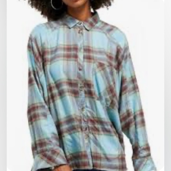 BDG URBAN OUTFITTERS Brendan plaid flannel button down shirt size women’s small - Picture 1 of 9